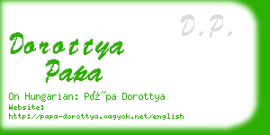 dorottya papa business card